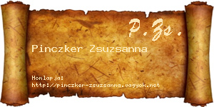 Pinczker Zsuzsanna névjegykártya